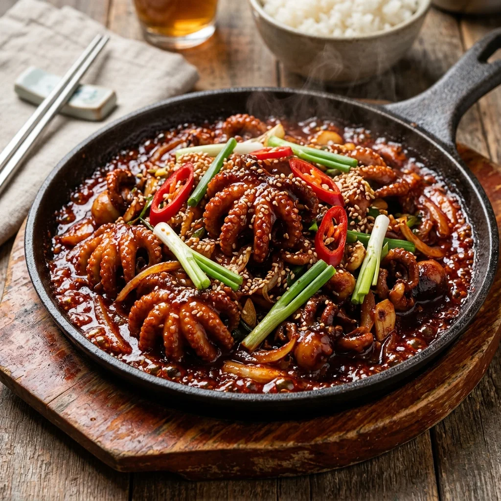 Spicy Glazed Baby Octopus Stir-Fry (500g)